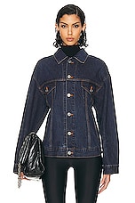 Balenciaga Hourglass Jacket in Dark Indigo & Madder, view 1, click to view large image.