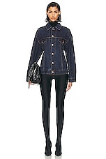 Balenciaga Hourglass Jacket in Dark Indigo & Madder, view 4, click to view large image.