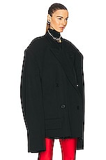 Balenciaga Cropped Blazer in Black, view 2, click to view large image.