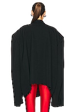 Balenciaga Cropped Blazer in Black, view 3, click to view large image.