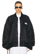 Balenciaga La Varsity Jacket in Black, view 1, click to view large image.