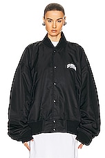Balenciaga La Varsity Jacket in Black, view 2, click to view large image.