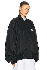 Balenciaga La Varsity Jacket in Black, view 3, click to view large image.