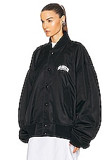Balenciaga La Varsity Jacket in Black, view 4, click to view large image.