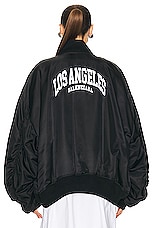 Balenciaga La Varsity Jacket in Black, view 5, click to view large image.