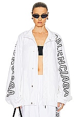 Balenciaga Tracksuit Jacket in White, view 1, click to view large image.