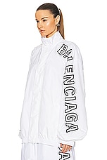 Balenciaga Tracksuit Jacket in White, view 4, click to view large image.