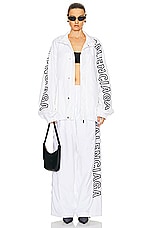 Balenciaga Tracksuit Jacket in White, view 6, click to view large image.