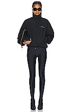 Balenciaga Tracksuit Jacket in Black, view 4, click to view large image.