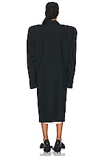 Balenciaga Cut Away Boxy Coat in Black, view 4, click to view large image.