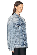 Balenciaga Large Fit Jacket in Iced Blue, view 2, click to view large image.