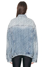 Balenciaga Large Fit Jacket in Iced Blue, view 3, click to view large image.