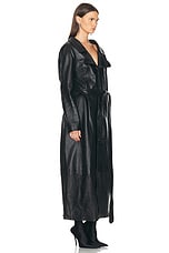 Balenciaga Flatground Trench Coat in Black, view 3, click to view large image.