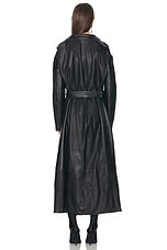 Balenciaga Flatground Trench Coat in Black, view 4, click to view large image.