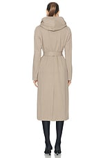 Balenciaga Fitted Trench Coat in Dark Beige, view 3, click to view large image.