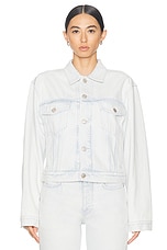 Balenciaga Small Fit Jacket in Heavy Bleached Blue, view 1, click to view large image.