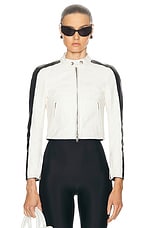 Balenciaga Racer Jacket in Dirty White, view 1, click to view large image.