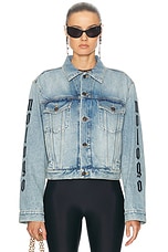 Balenciaga Small Fit Jacket in Iced Blue, view 2, click to view large image.