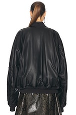 Balenciaga Bomber Jacket in Black, view 4, click to view large image.