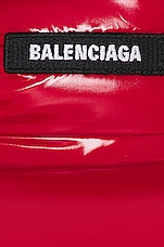 Balenciaga Shrunk Puffer Jacket in Red, view 5, click to view large image.
