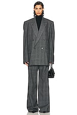 Balenciaga Regular Fit Pant in Black & Grey, view 4, click to view large image.