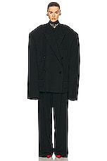 Balenciaga Loose Pant in Black, view 4, click to view large image.