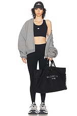 Balenciaga Leggings in Black & Reflective, view 5, click to view large image.