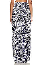 Balenciaga Pyjama Pants in Blue & Dirty White, view 3, click to view large image.