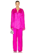 Balenciaga Bb Paris Pant in Lipstick Pink, view 4, click to view large image.