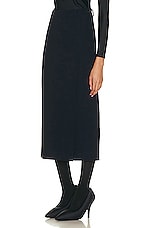 Balenciaga Slit Tailored Skirt in Dark Navy, view 3, click to view large image.