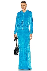 Balenciaga Maxi Skirt in Azure, view 4, click to view large image.