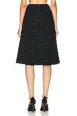 Balenciaga Tweed Midi Skirt in Black, view 3, click to view large image.