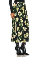 Balenciaga Pleated Skirt in Black & Yellow, view 2, click to view large image.