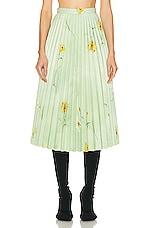 Balenciaga Printed Skirt in Green, view 1, click to view large image.