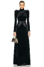 Balenciaga Maxi A-line Skirt in Black, view 4, click to view large image.