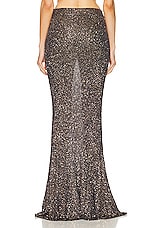 Balenciaga Maxi Skirt in Brown & Gold, view 3, click to view large image.