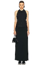 Balenciaga Slit Tailored Skirt in Black, view 5, click to view large image.