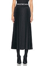 Balenciaga Pleated Skirt in Black, view 1, click to view large image.
