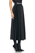 Balenciaga Pleated Skirt in Black, view 2, click to view large image.