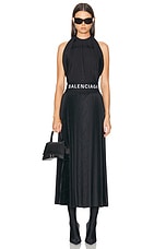 Balenciaga Pleated Skirt in Black, view 4, click to view large image.