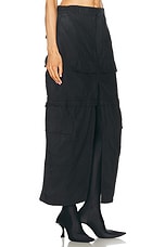Balenciaga Maxi Cargo Skirt in Black, view 2, click to view large image.