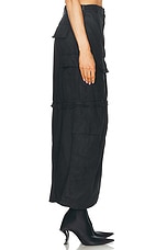 Balenciaga Maxi Cargo Skirt in Black, view 3, click to view large image.