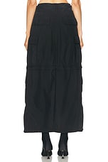 Balenciaga Maxi Cargo Skirt in Black, view 4, click to view large image.