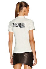 Tシャツ・カットソー BALENCIAGA FW25 Chalk cotton t-shirt (744449TSVO9 8016) Balenciaga Small Fit T Shirt in Dirty White & Black | FWRD