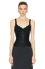 Balenciaga Lingerie Top in Black, view 1, click to view large image.