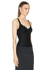 Balenciaga Lingerie Top in Black, view 2, click to view large image.