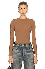 Balenciaga Fitted Top in Tan, view 1, click to view large image.