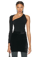Balenciaga Asymmetric Top in Black, view 1, click to view large image.