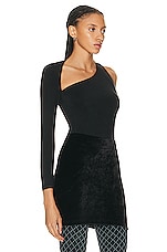 Balenciaga Asymmetric Top in Black, view 2, click to view large image.