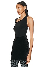 Balenciaga Asymmetric Top in Black, view 3, click to view large image.